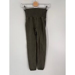 Free People FP Movement Good Karma High-Rise Leggings Olive Green XS/S OB1053231